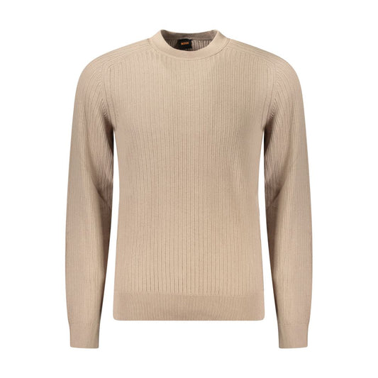 Hugo Boss Beige Cotton Men Sweater Mens Sweater