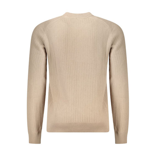 Hugo Boss Beige Cotton Men Sweater Mens Sweater