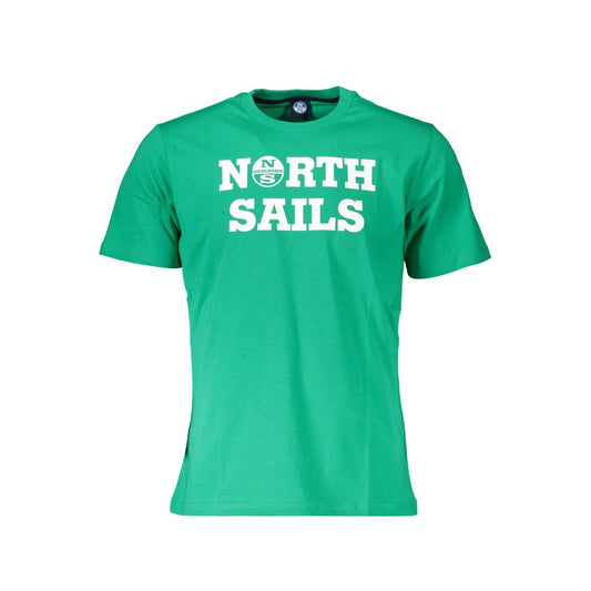 North Sails Green Cotton Men T-Shirt Mens T-Shirt