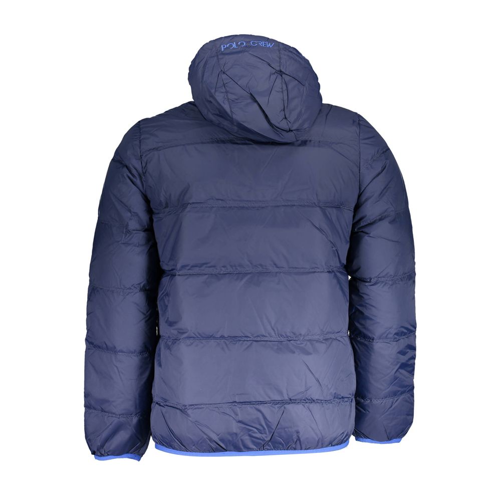 La Martina Blue Polyamide Men Jacket Mens Jacket