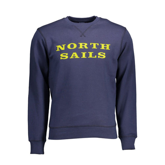 North Sails Blue Cotton Men Sweater Mens Sweater