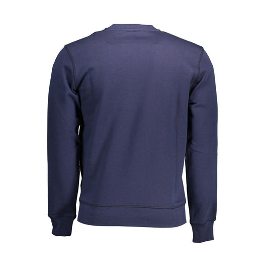 North Sails Blue Cotton Men Sweater Mens Sweater