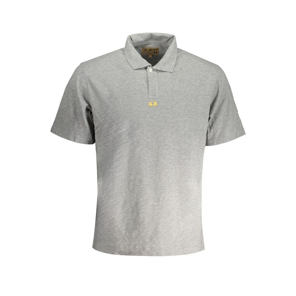 La Martina Brown Cotton Men Polo Shirt Mens T-Shirt