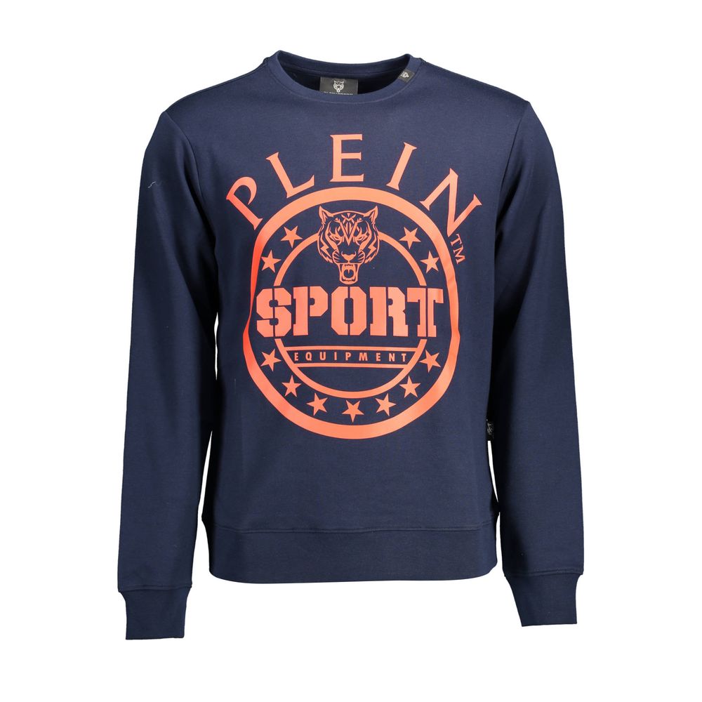 Plein Sport Blue Cotton Men Sweater Mens Sweater