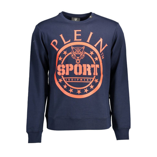Plein Sport Blue Cotton Men Sweater Mens Sweater