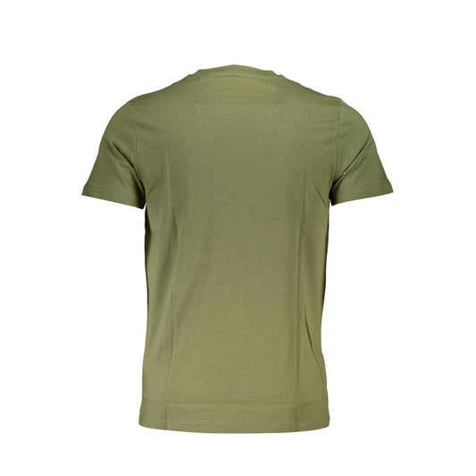 Cavalli Class Green Cotton Men T-Shirt Mens T-Shirt