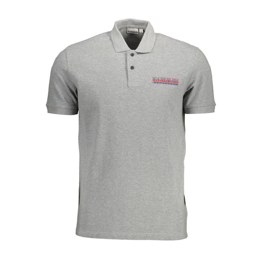 Napapijri Gray Cotton Polo Shirt