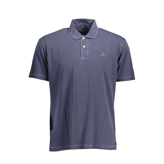 Gant Blue Cotton Men Polo Shirt Mens T-Shirt