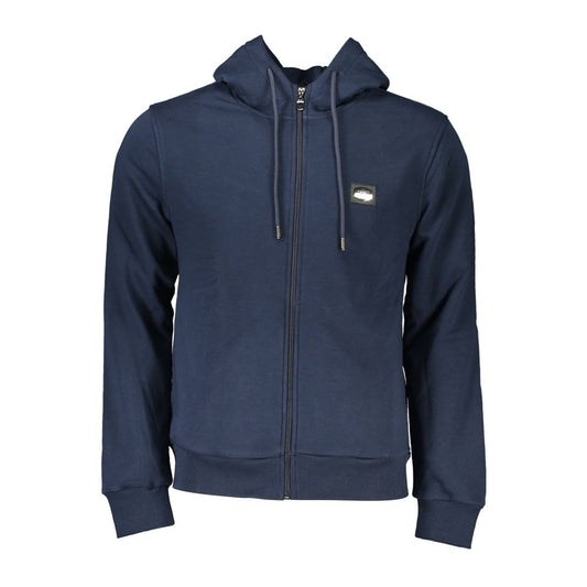 Cavalli Class Blue Cotton Men Sweater Mens Sweater