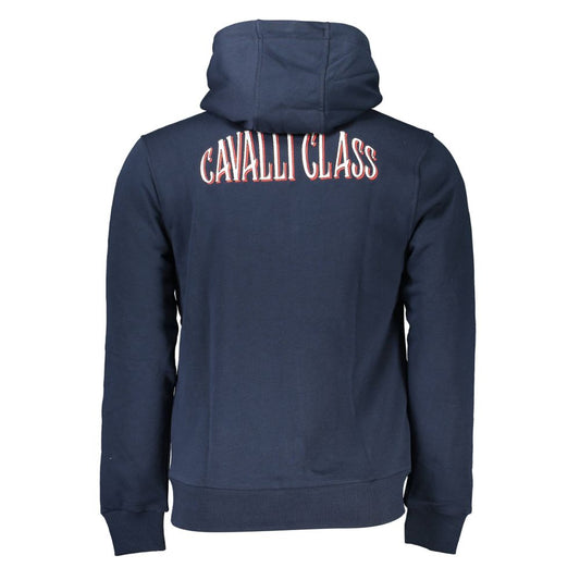 Cavalli Class Blue Cotton Men Sweater Mens Sweater
