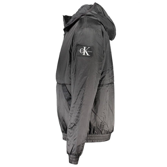 Calvin Klein Black Recycled Polyester Men Jacket Mens Jacket