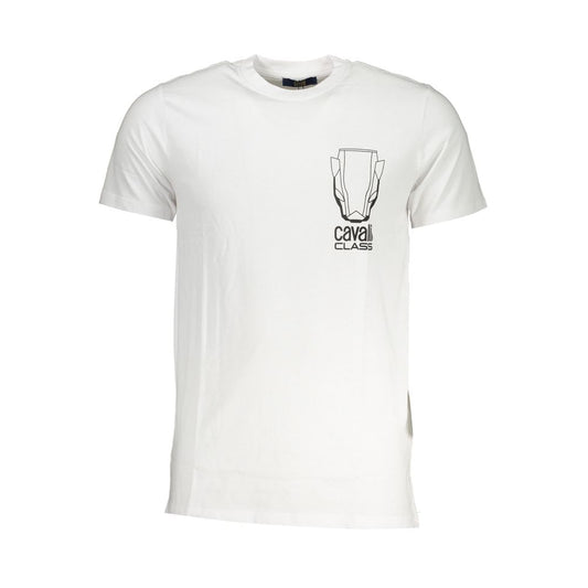 Cavalli Class White Cotton T-Shirt Mens T-Shirt