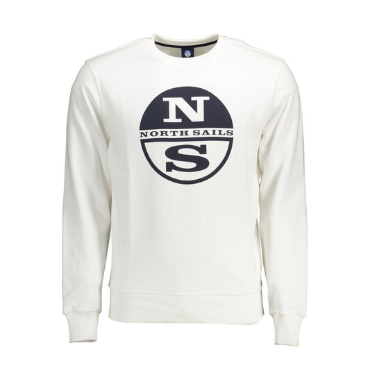 North Sails White Cotton Men Sweater Mens Sweater