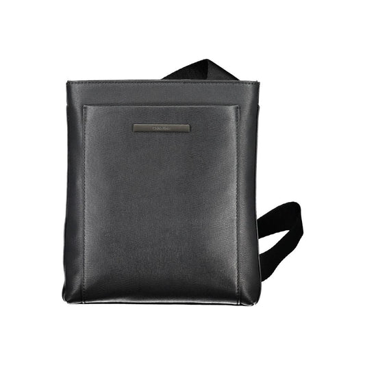 Calvin Klein Eco-Conscious Black Shoulder Bag with Logo Mens Shoulder Bag