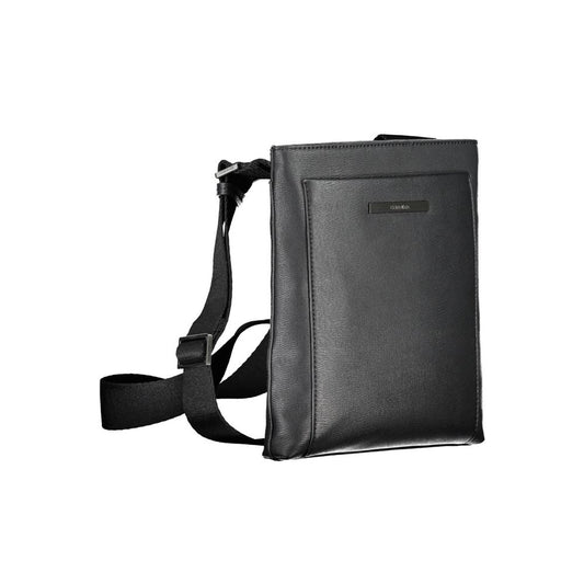 Calvin Klein Eco-Conscious Black Shoulder Bag with Logo Mens Shoulder Bag