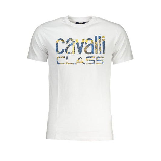 Cavalli Class White Cotton T-Shirt Mens T-Shirt