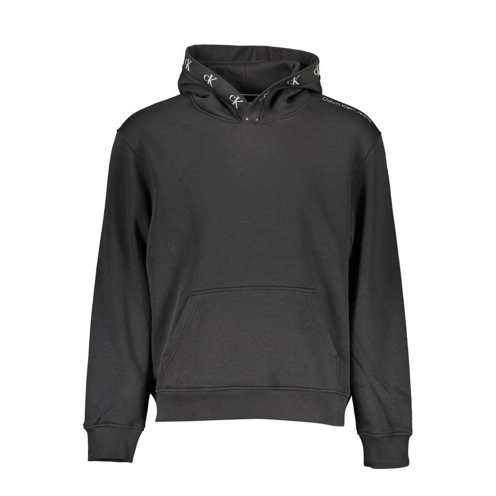 Calvin Klein Black Cotton Men's Sweatshirt with Hood