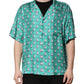 Dolce & Gabbana Green Printed Short Sleeves Casual Shirt