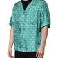 Dolce & Gabbana Green Printed Short Sleeves Casual Shirt