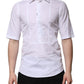 Dolce & Gabbana White Cotton Short Sleeves Men Formal Shirt