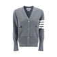 Thom Browne Gray Fleece Wool Cardigan