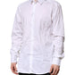 Dolce & Gabbana White Cotton GOLD Long Sleeves Formal Shirt