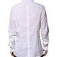 Dolce & Gabbana White Cotton GOLD Long Sleeves Formal Shirt