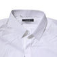 Dolce & Gabbana White Cotton GOLD Long Sleeves Formal Shirt