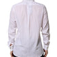 Dolce & Gabbana White Cotton Long Sleeves Collared Formal Shirt
