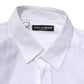 Dolce & Gabbana White Cotton Long Sleeves Collared Formal Shirt