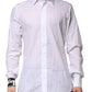 Dolce & Gabbana White Cotton GOLD Long Sleeves Formal Shirt