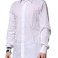 Dolce & Gabbana White Cotton GOLD Long Sleeves Formal Shirt
