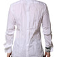 Dolce & Gabbana White Cotton GOLD Long Sleeves Formal Shirt