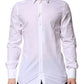 Dolce & Gabbana White Cotton GOLD Long Sleeves Formal Shirt