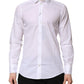 Dolce & Gabbana White Collared Long Sleeves Dress Formal Shirt