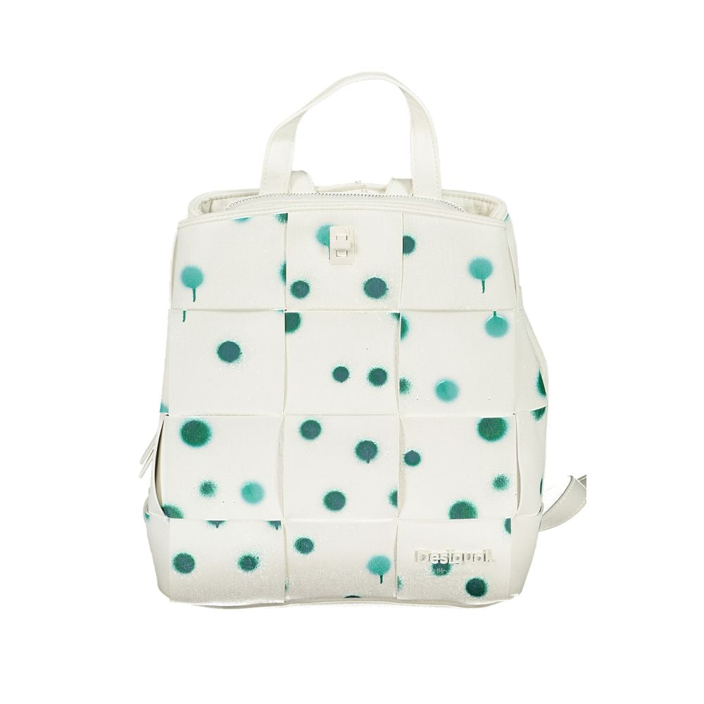 Desigual White Polyethylene Backpack Womens Backpack