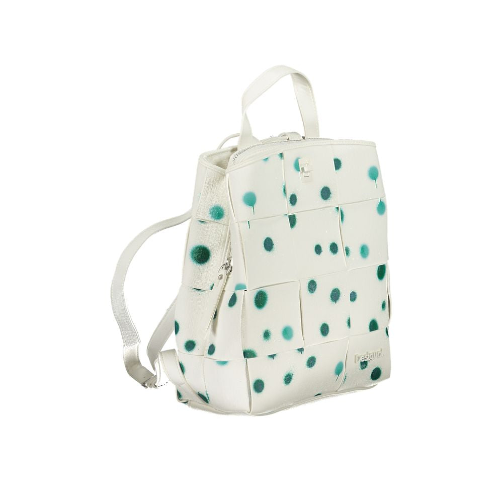 Desigual White Polyethylene Backpack Womens Backpack