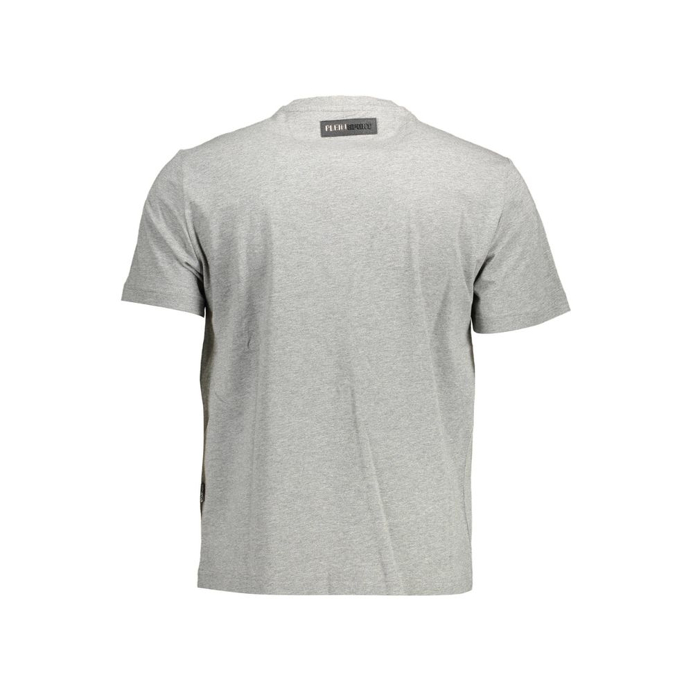 Plein Sport Gray Cotton Men T-Shirt Mens T-Shirt