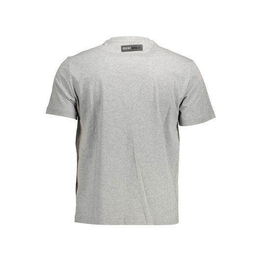 Plein Sport Gray Cotton Men T-Shirt Mens T-Shirt