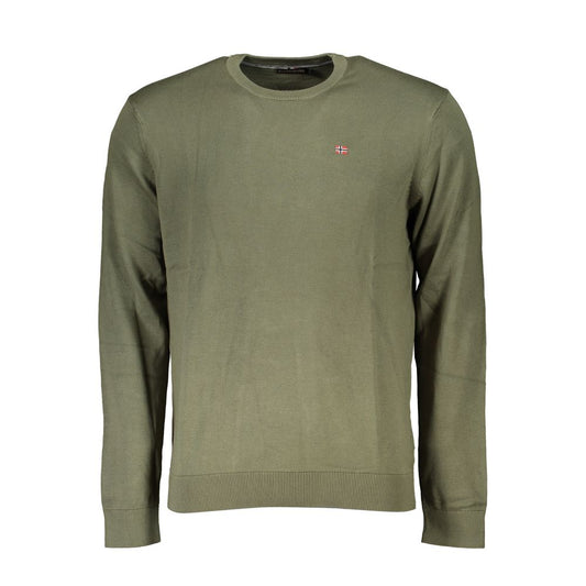 Napapijri Green Cotton Men Sweater Mens Sweater