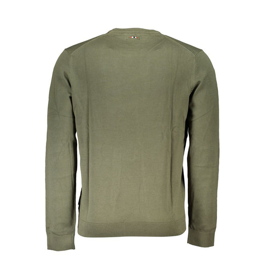 Napapijri Green Cotton Men Sweater Mens Sweater