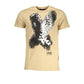 Cavalli Class Beige Cotton T-Shirt Mens T-Shirt