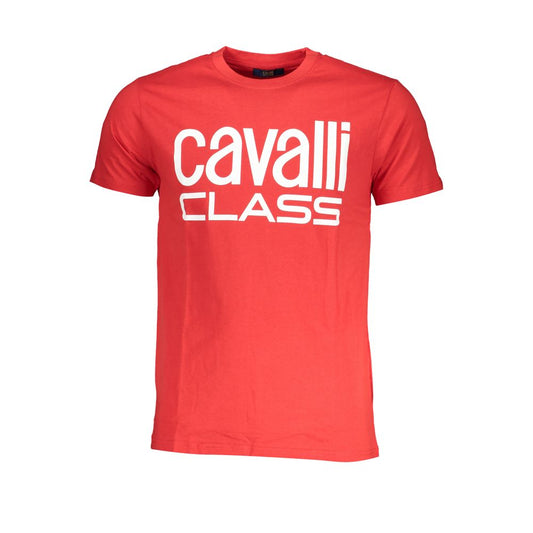 Cavalli Class Red Cotton T-Shirt Mens T-Shirt