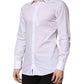 Dolce & Gabbana White GOLD Long Sleeves Dress Formal Shirt