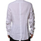 Dolce & Gabbana White GOLD Long Sleeve Dress Formal Shirt