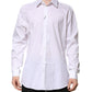Dolce & Gabbana White GOLD Long Sleeve Dress Men Formal Shirt