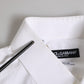 Dolce & Gabbana White GOLD Long Sleeve Dress Formal Shirt