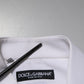 Dolce & Gabbana White GOLD Cotton Poplin Dress Formal Shirt