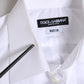 Dolce & Gabbana White MARTINI Cotton Men Dress Formal Shirt