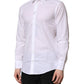 Dolce & Gabbana White Cotton Long Sleeves Dress Formal Shirt